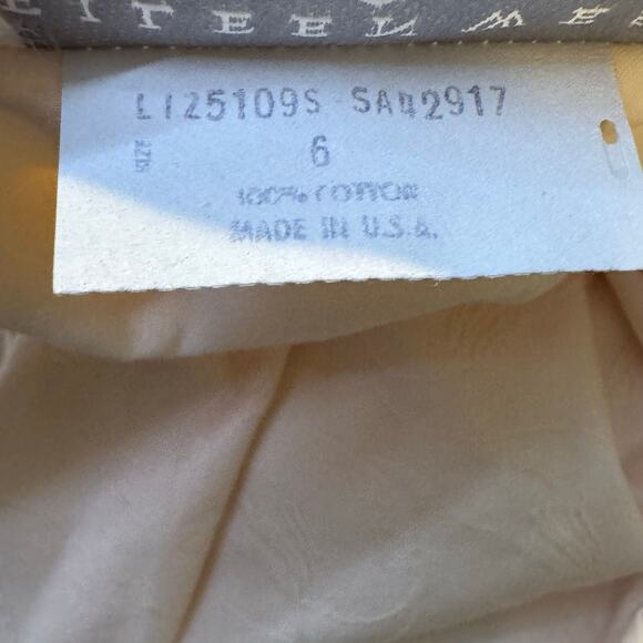 Vintage Eileen West Size 6 Pink 100% Cotton Jacquard Backless Midi Dress - Picture 7 of 8